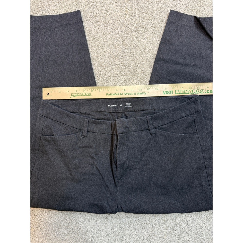 Old Navy Pixie High Rise Ankle Pants Womens 20 Charcoal Gray Heathered Stretch - Picture 2 of 5